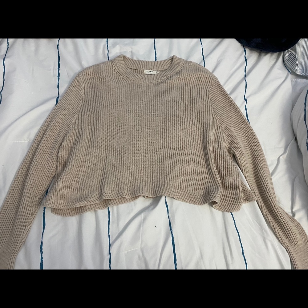 cropped cotton on sweater